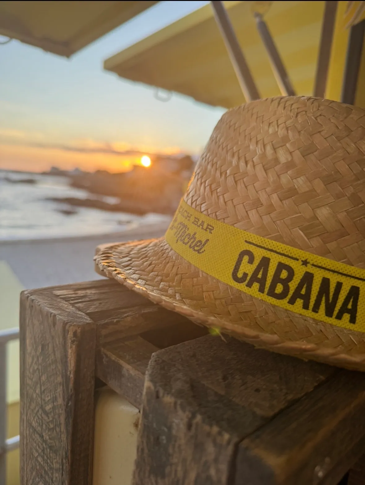Chapeau de paille La Cabana au soleil couchant