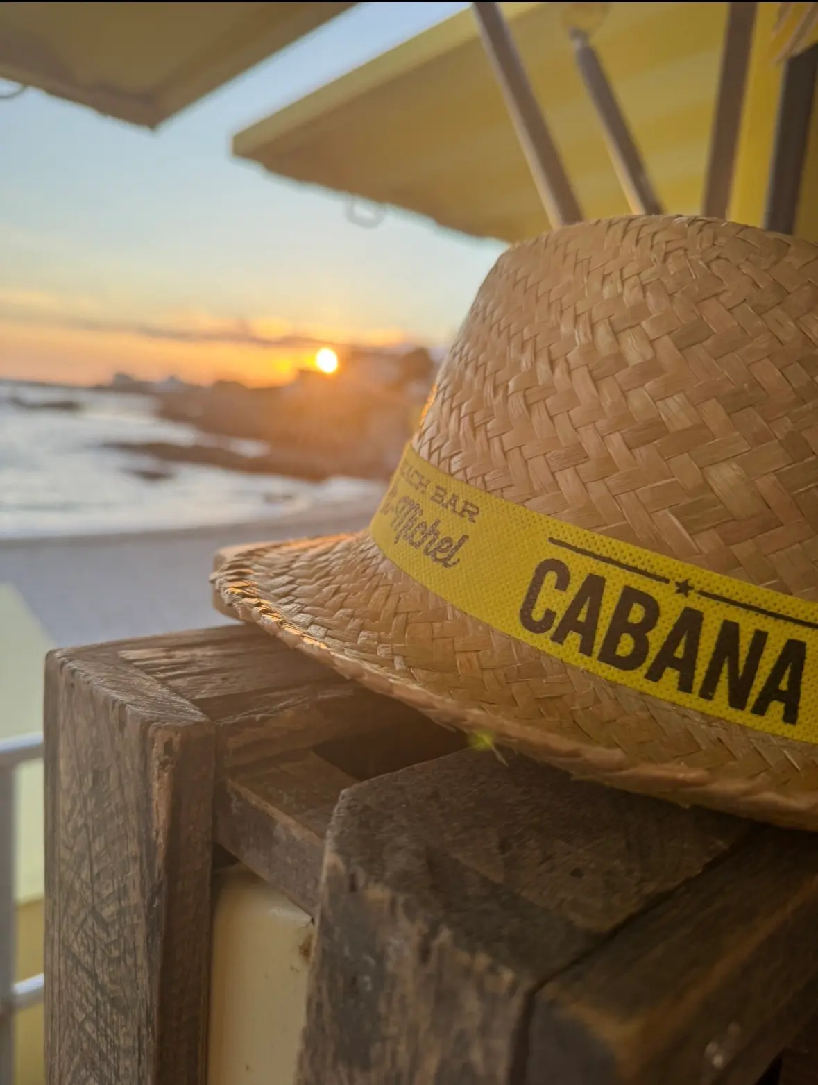 Chapeau de paille La Cabana au soleil couchant